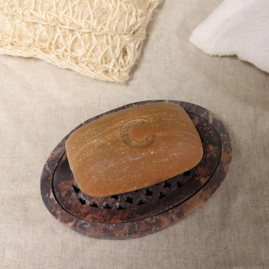 Classic Oval Soapstone Soap Dish & Drainer - Soap Dish - SIXTH HOUSE