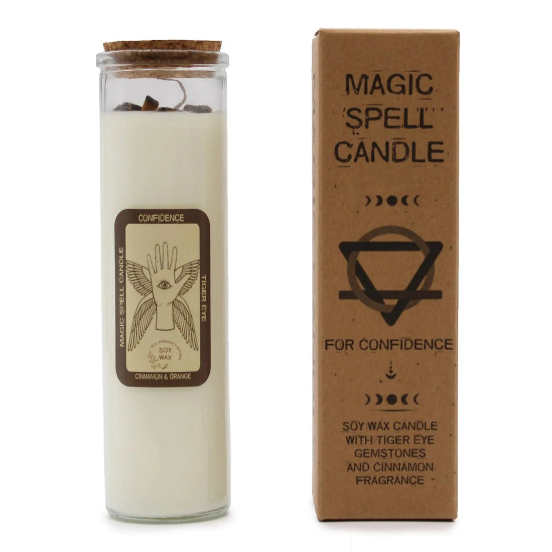 Confidence Magic Spell Candle and its presentation