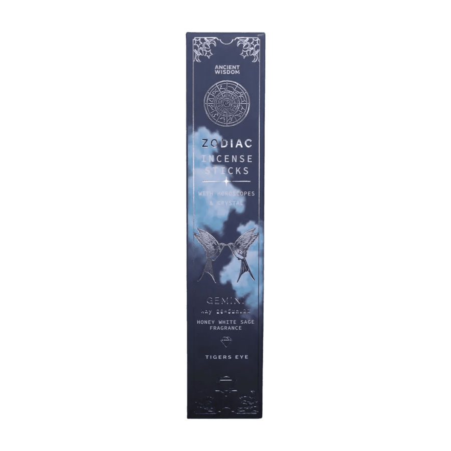 Gemini Zodiac Crystal Incense — Honey & White Sage - Zodiac Crystal Scents Incense - SIXTH HOUSE