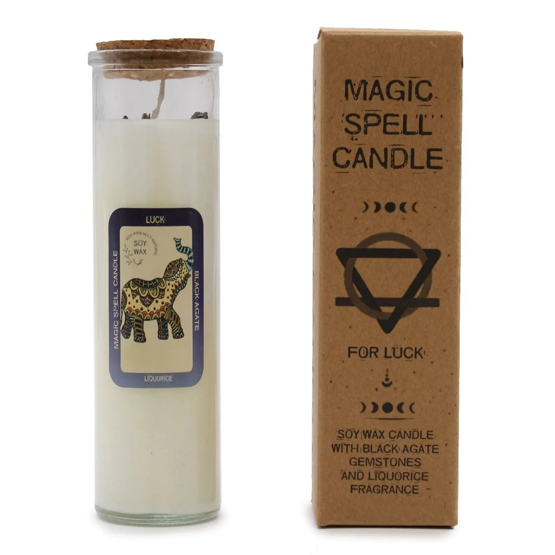 Luck Magic Spell Candle and its presentation