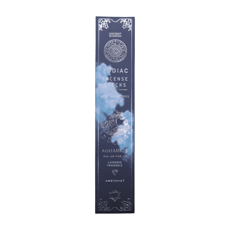 Aquarius Zodiac Crystal Incense — Lavender - Zodiac Crystal Scents Incense - SIXTH HOUSE