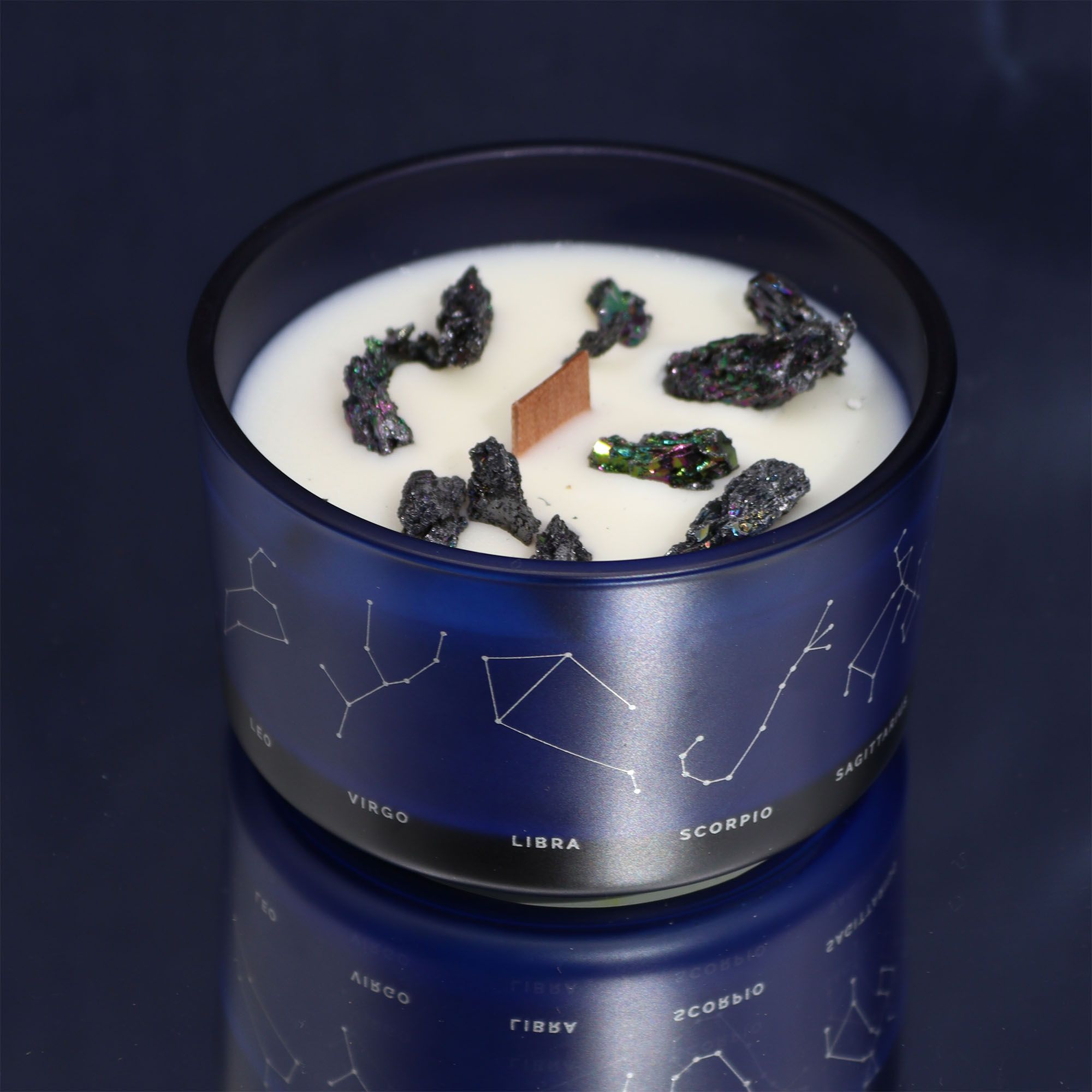 Pisces Zodiac Crystal Candle & Gemstone Bracelet