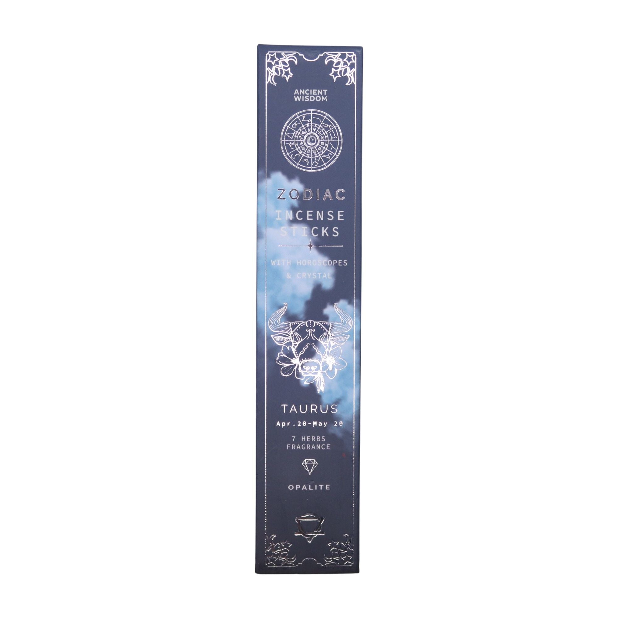 Taurus Zodiac Crystal Incense — 7 Herbs