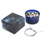 Pisces Zodiac Crystal Candle & Gemstone Bracelet
