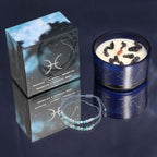 Pisces Zodiac Crystal Candle & Gemstone Bracelet