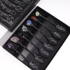 Seven Gemstone Spoons — Dark Silver