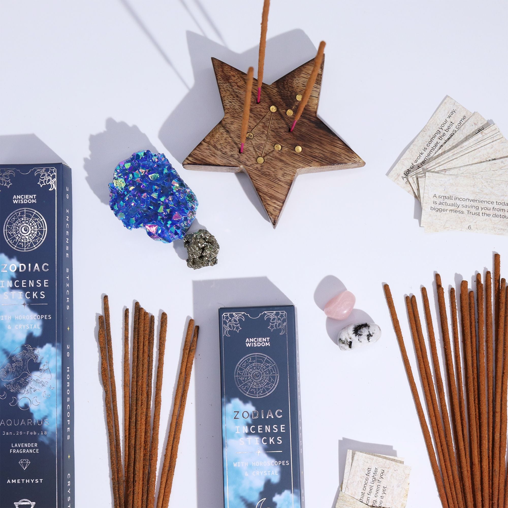 Cancer Zodiac Crystal Incense — Palo Santo