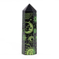 Black Obsidian Celestial Point — Forest Green
