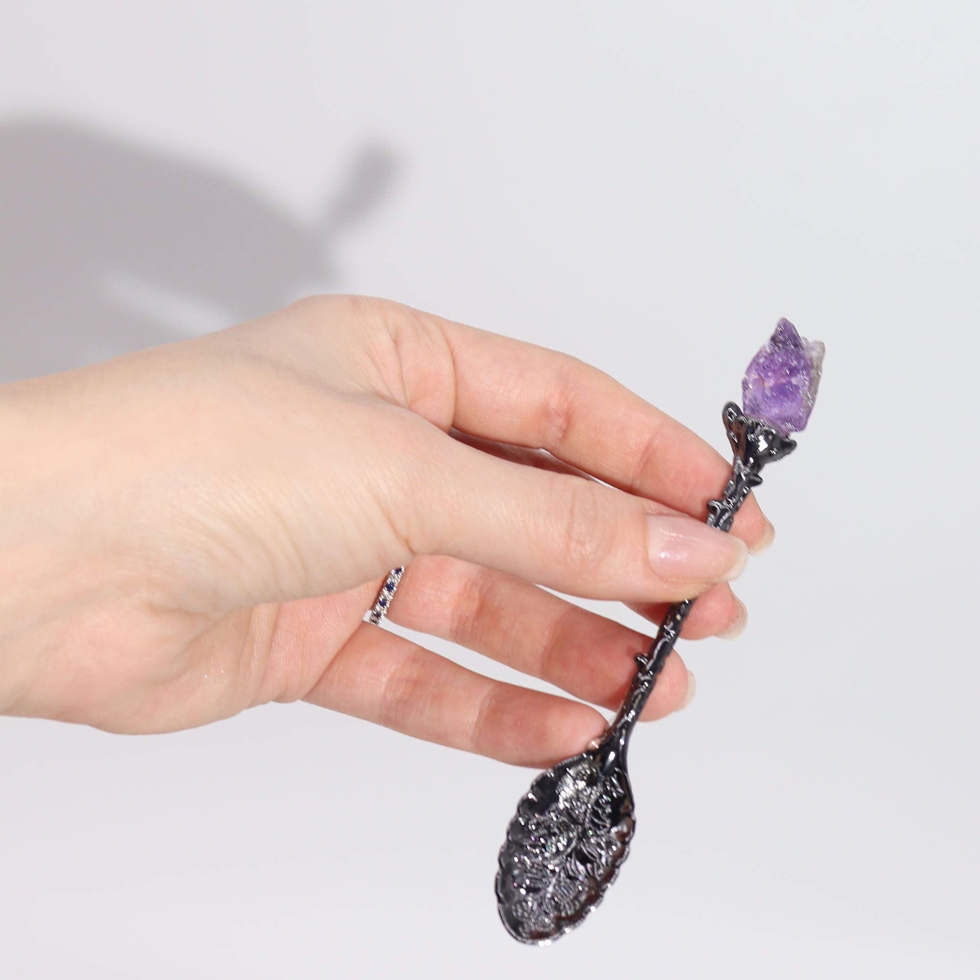 Seven Gemstone Spoons — Dark Silver