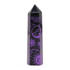 Black Obsidian Celestial Point — Deep Purple
