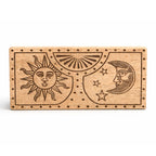Sun & Moon Carved Wooden Storage Box