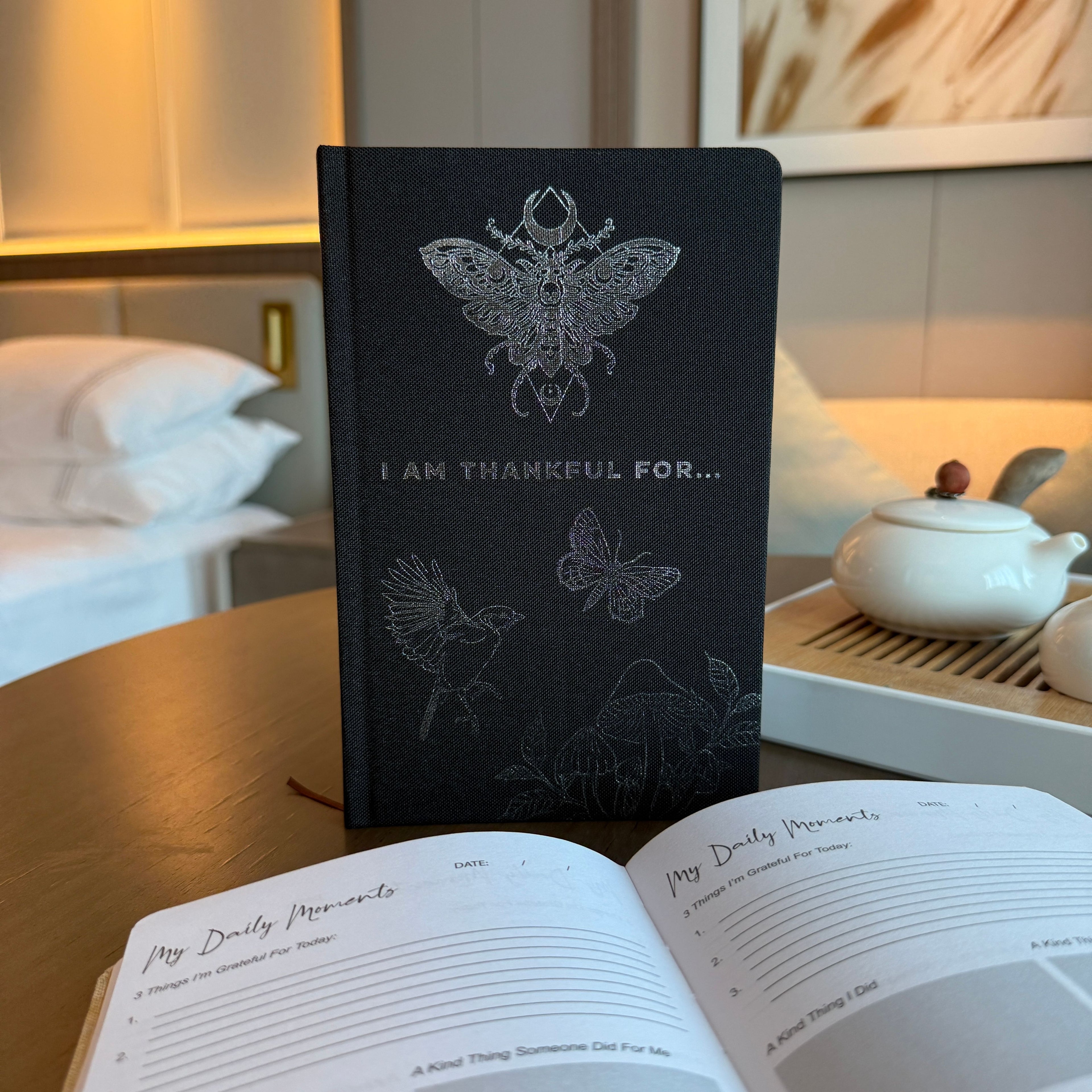Black Celestial Gratitude Journal — 120 Pages