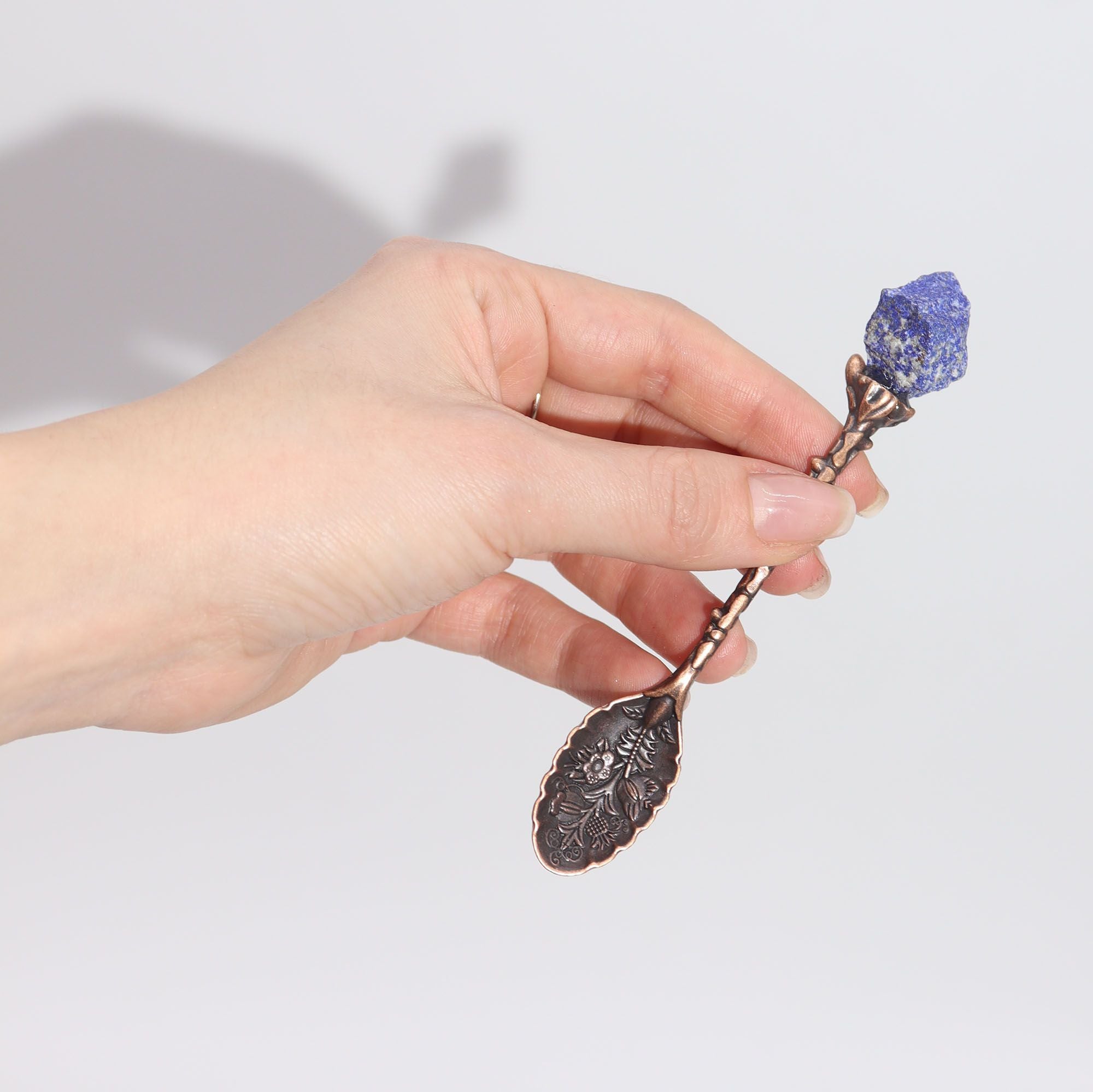 Seven Gemstone Spoons — Antique Bronze