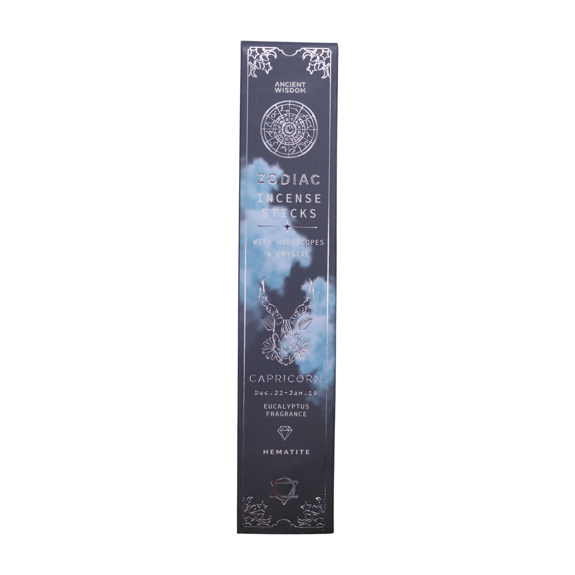 Capricorn Zodiac Crystal Incense — Eucalyptus