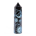 Black Obsidian Celestial Point — Sky Blue