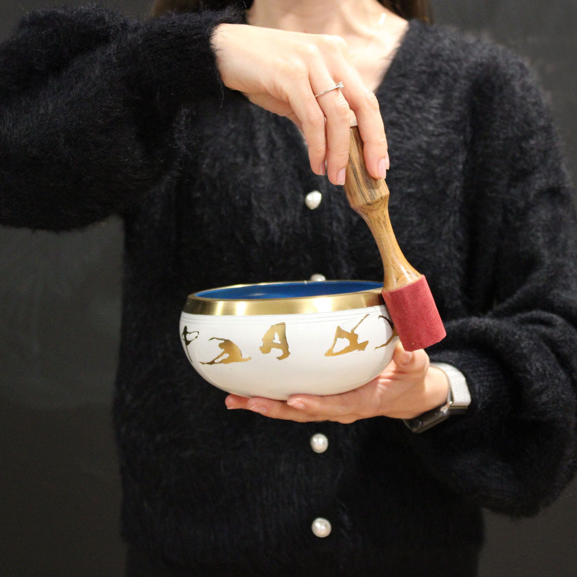 Moon Phase Singing Bowl Set — Black & Gold