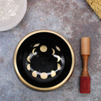 Moon Phase Singing Bowl Set — Black & Gold