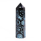 Black Obsidian Celestial Point — Sky Blue
