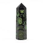 Black Obsidian Celestial Point — Forest Green - Black Obsidian Points - SIXTH HOUSE