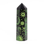 Black Obsidian Celestial Point — Forest Green - Black Obsidian Points - SIXTH HOUSE