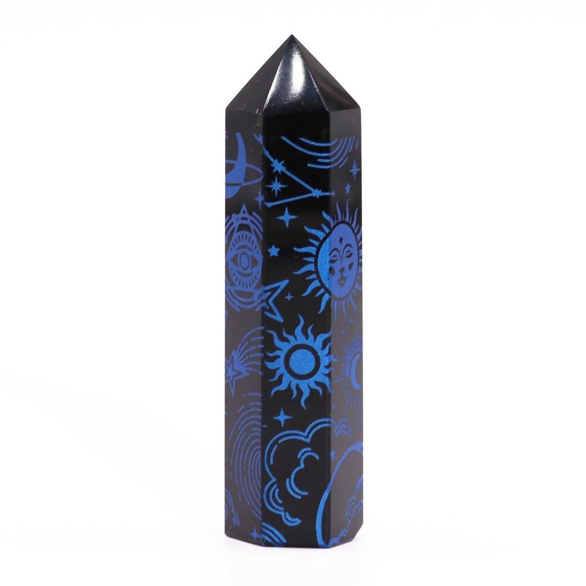 Black Obsidian Celestial Point — Midnight Blue - Black Obsidian Points - SIXTH HOUSE