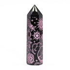 Black Obsidian Celestial Point — Rose Pink - Black Obsidian Points - SIXTH HOUSE