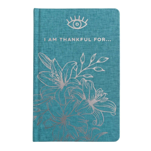 Blue Botanical Gratitude Journal — 120 Pages - Wellness & Gratitude Notebooks - SIXTH HOUSE