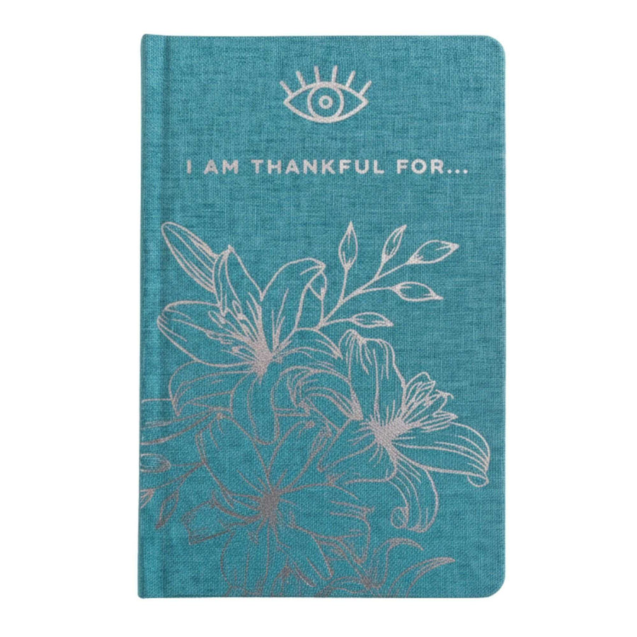 Blue Botanical Gratitude Journal — 120 Pages - Wellness & Gratitude Notebooks - SIXTH HOUSE
