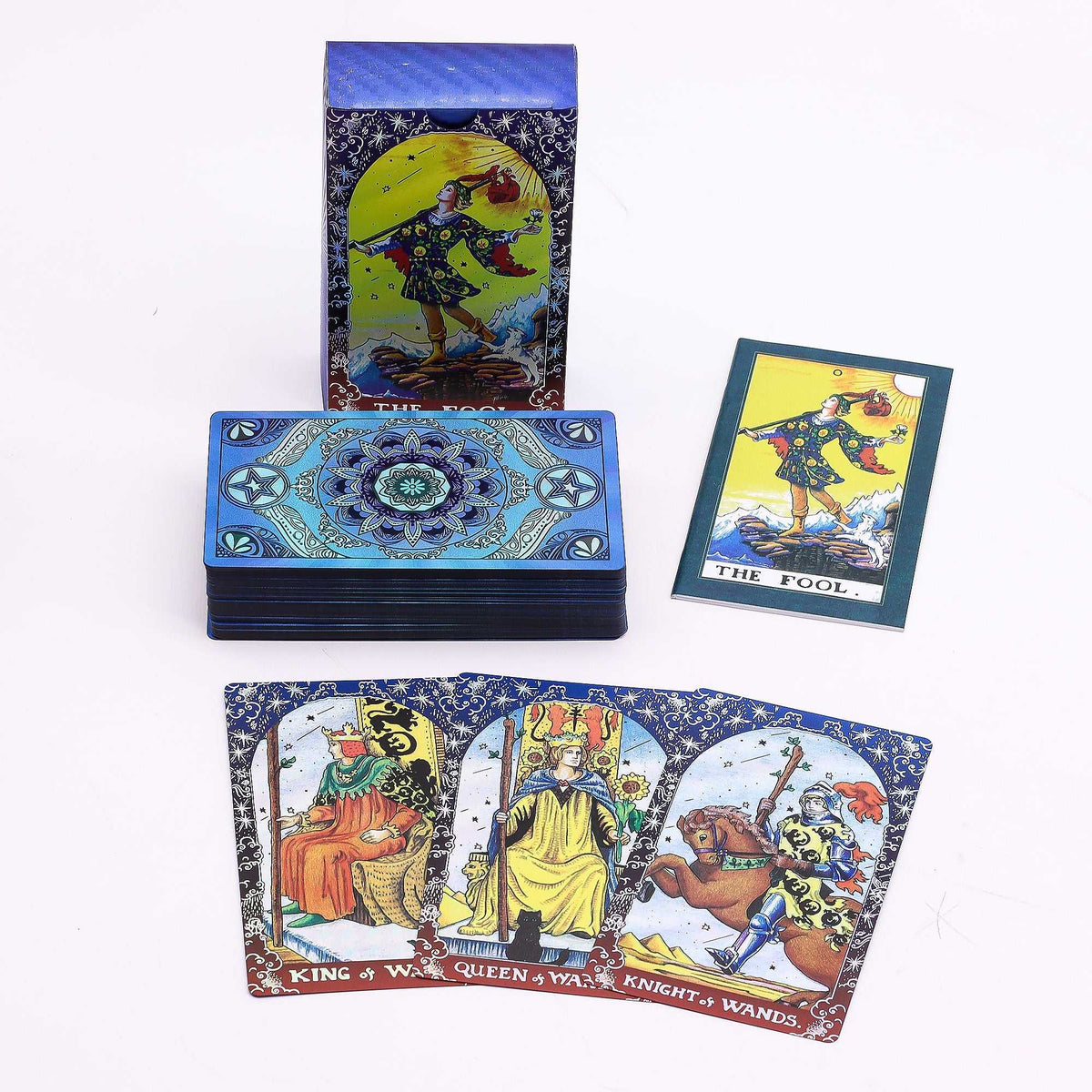 Blue Foil Tarot Card Set – Mandala & Booklet - Tarot Cards - SIXTH HOUSE