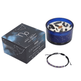 Capricorn Zodiac Crystal Candle & Gemstone Bracelet - Zodiac Crystal Candles with Gemstone Bracelet - SIXTH HOUSE