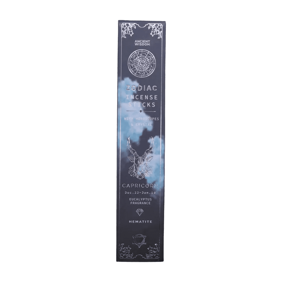 Capricorn Zodiac Crystal Incense — Eucalyptus - Zodiac Crystal Scents Incense - SIXTH HOUSE