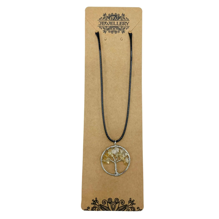 Carnelian Tree of Life Gemstone Necklace