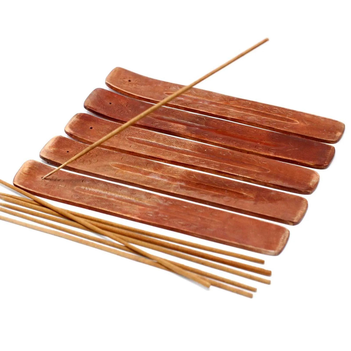 Carved Mango Wood Ashcatcher 10" - Incense Holder - SIXTH HOUSE