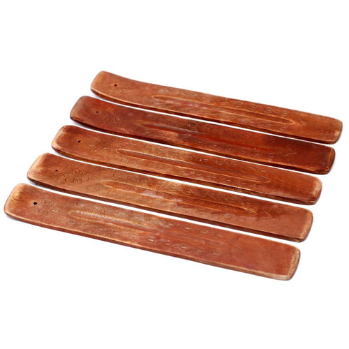 Carved Mango Wood Ashcatcher 10" - Incense Holder - SIXTH HOUSE