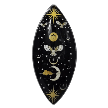 Enchanted Night Owl Incense Bowl - Enamel Incense Bowls Collection - SIXTH HOUSE
