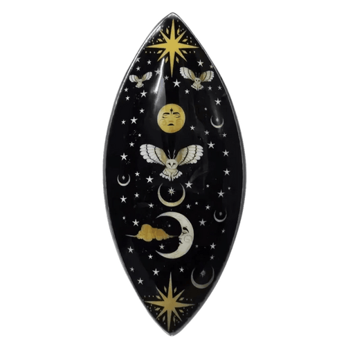 Enchanted Night Owl Incense Bowl - Enamel Incense Bowls Collection - SIXTH HOUSE