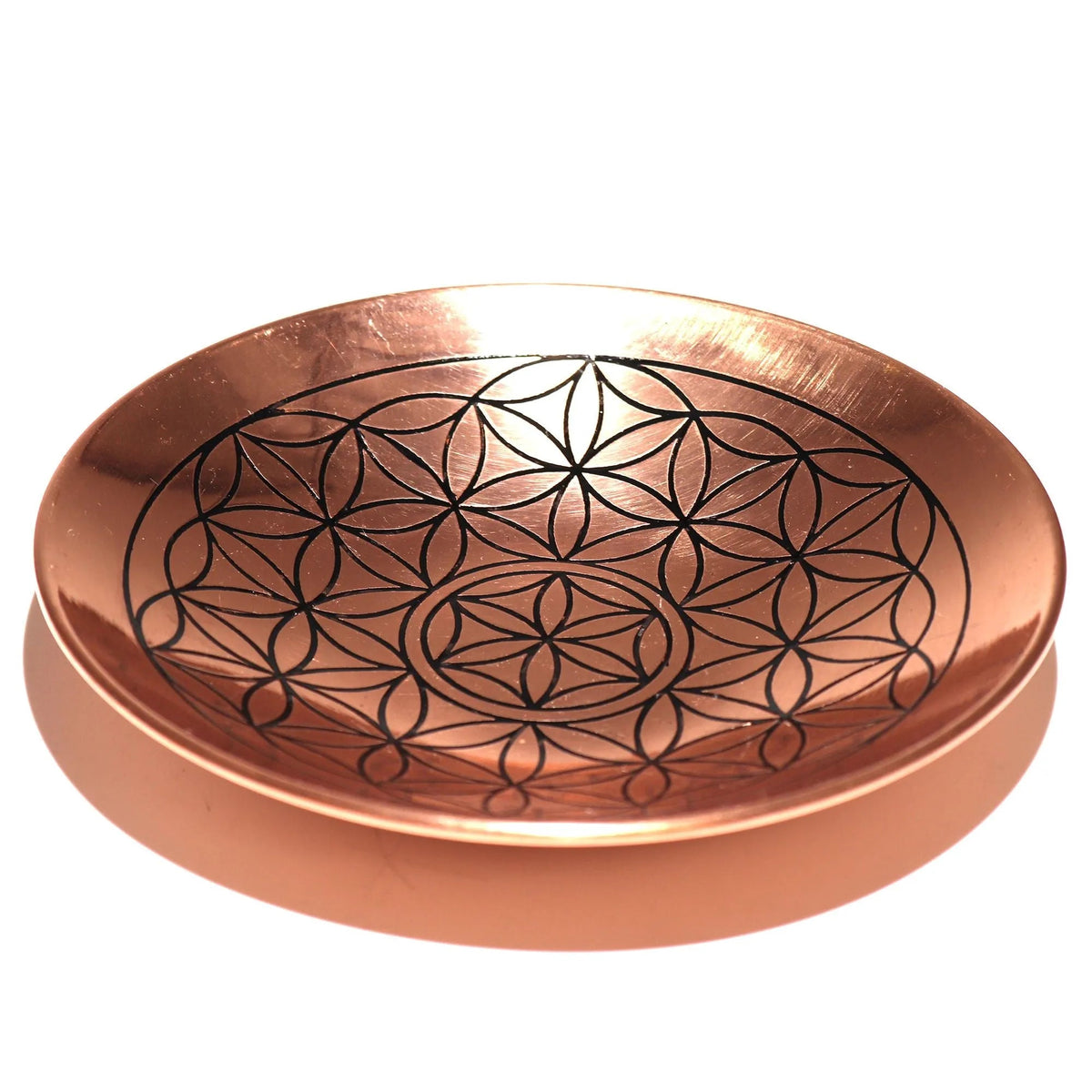 Flower of Life Copper Offering Plate - Ritual Offering Plate - SIXTH HOUSE