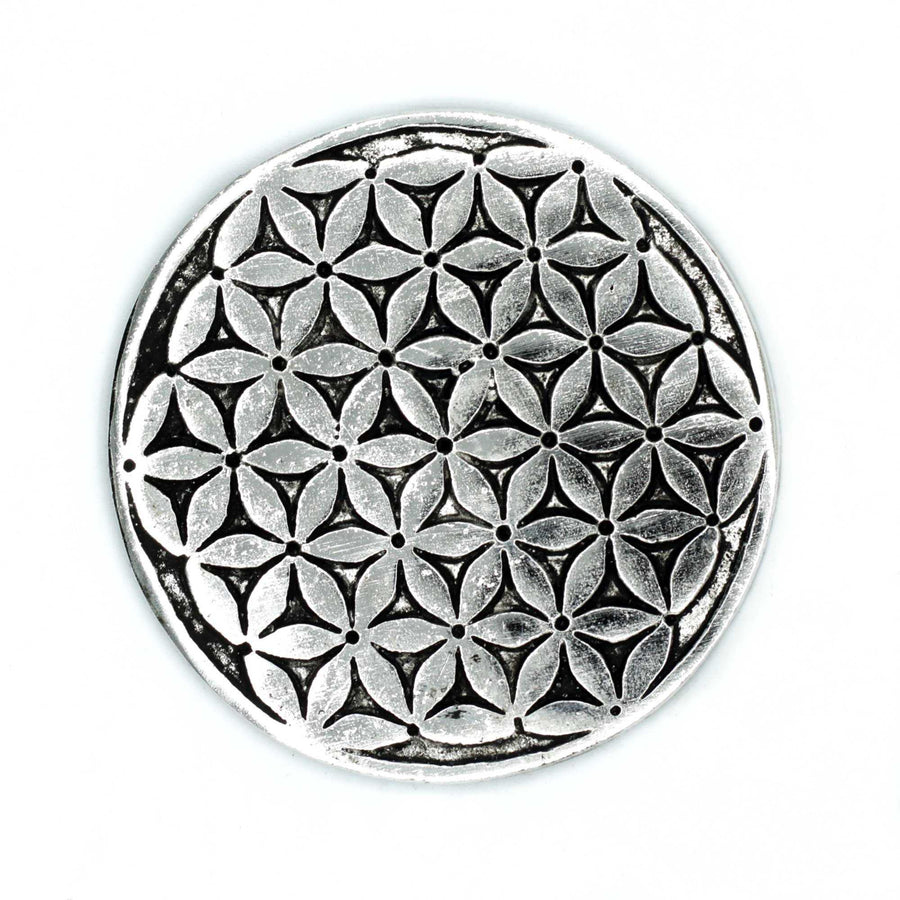 Flower of Life Metal Incense Holder – 11cm - Incense Holder - SIXTH HOUSE