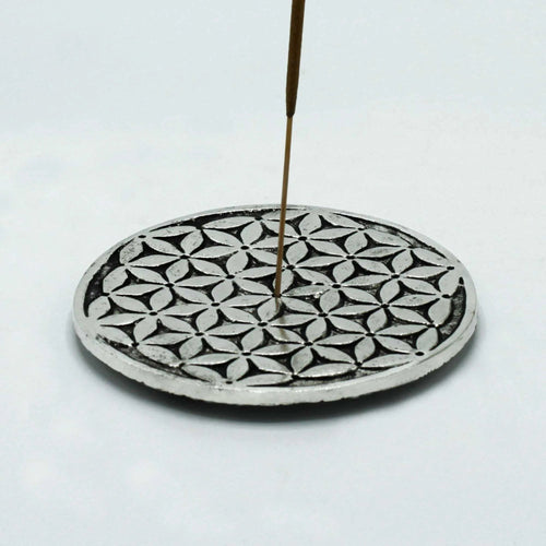 Flower of Life Metal Incense Holder – 11cm - Incense Holder - SIXTH HOUSE