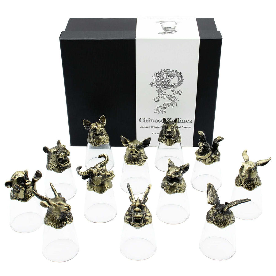 Forest & Mystical Creatures Shot Glass Set — 12 Pieces - Mystical Creatures Glasses - SIXTH HOUSE