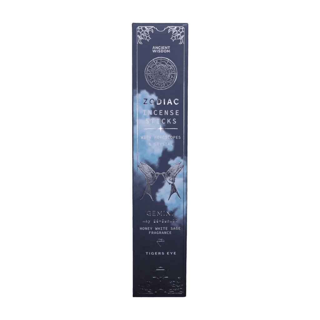 Gemini Zodiac Crystal Incense — Honey & White Sage - Zodiac Crystal Scents Incense - SIXTH HOUSE
