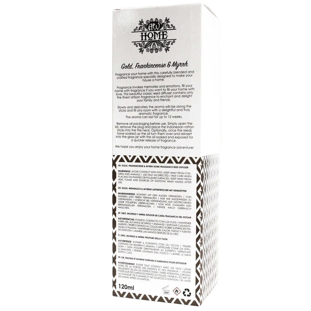 Gold, Frankincense & Myrrh Reed Diffuser – 120ml - Reed Diffuser - SIXTH HOUSE