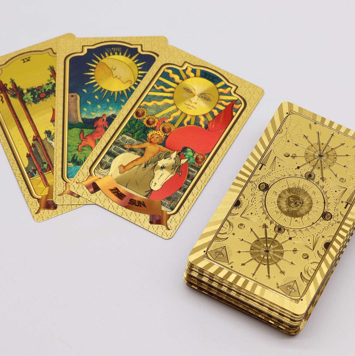 Golden Tarot Card Set - Tarot Cards - SIXTH HOUSE