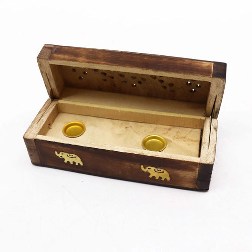 Incense Cone Smoke Box 6" – Mango Wood - Incense Holder - SIXTH HOUSE