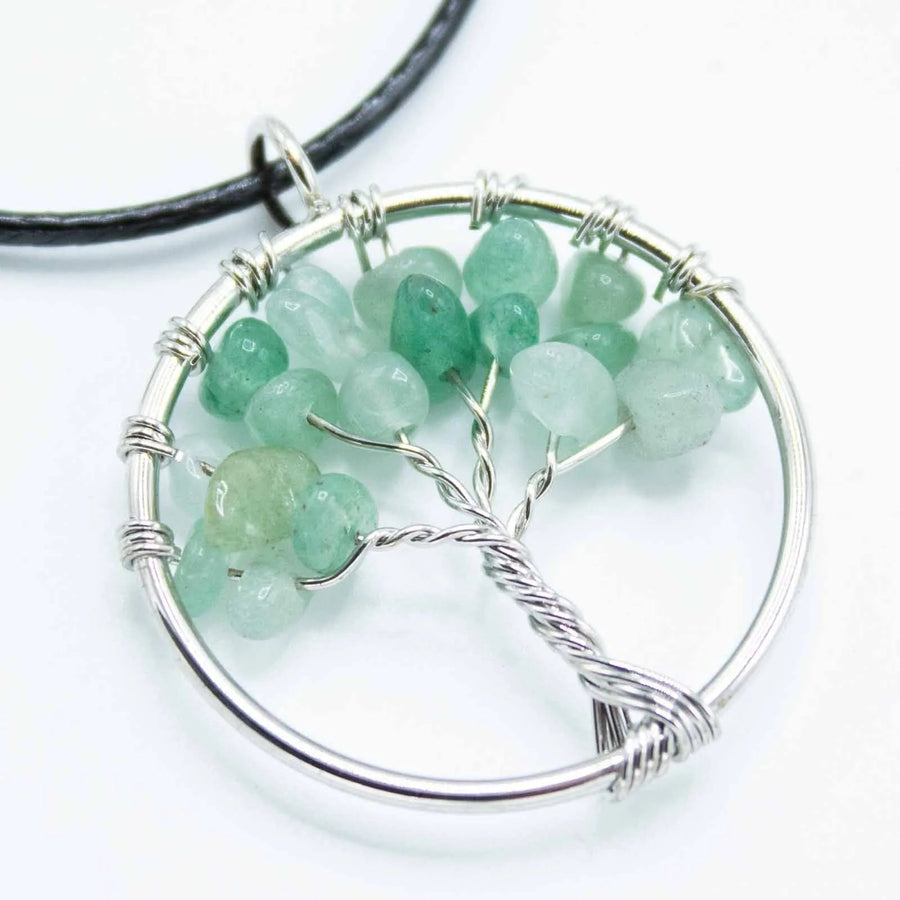 Jade Tree of Life Gemstone Necklace