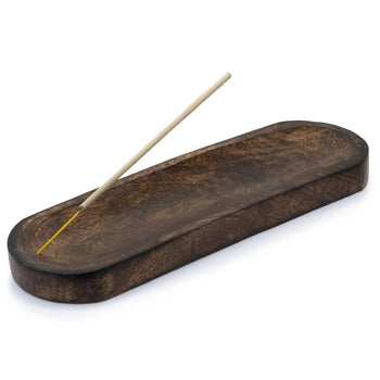 Large Incense Tray 30x10cm – Classic Mango Wood - Incense Holder - SIXTH HOUSE
