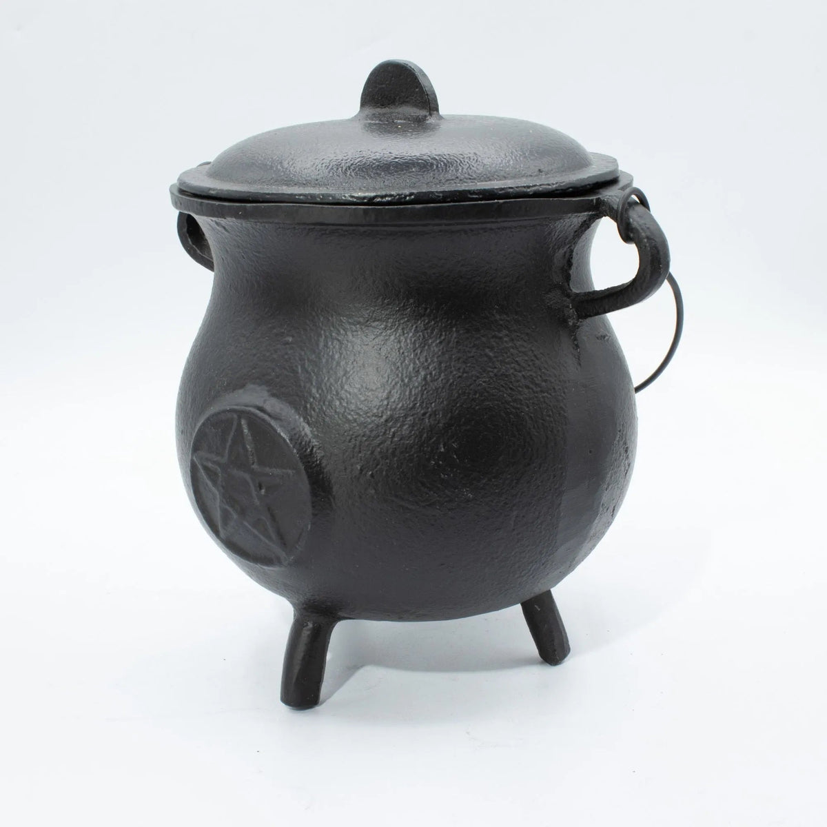 Large Pentagram Cast Iron Cauldron – 23 × 18cm - Cast Iron Cauldron - SIXTH HOUSE