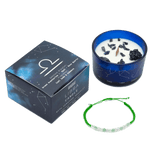 Libra Zodiac Crystal Candle & Gemstone Bracelet - Zodiac Crystal Candles with Gemstone Bracelet - SIXTH HOUSE