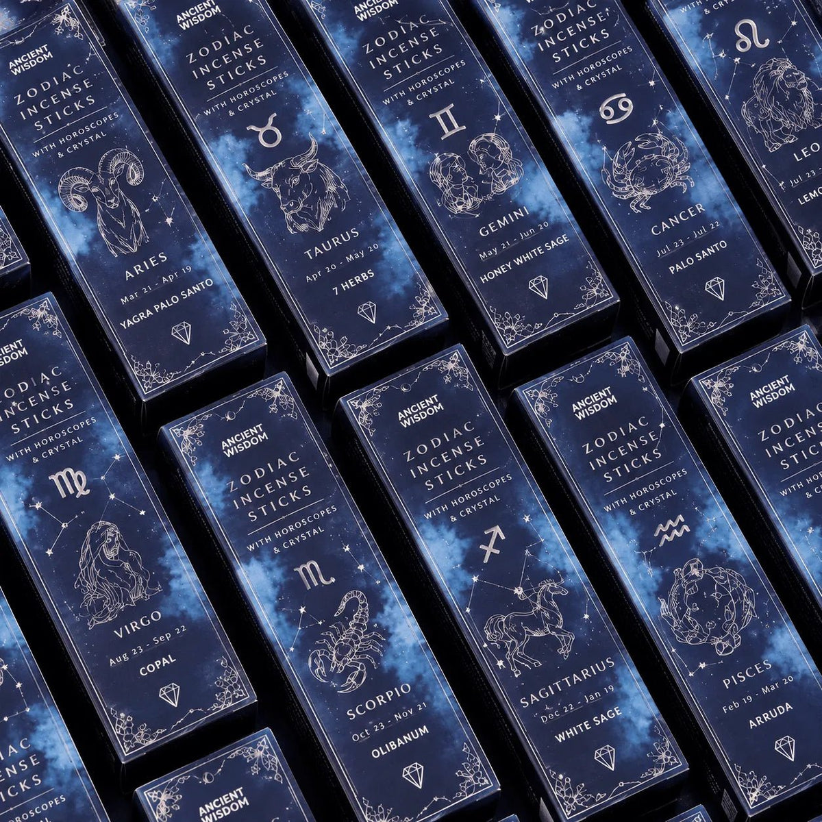 Libra Zodiac Crystal Incense — Rose - Zodiac Crystal Scents Incense - SIXTH HOUSE