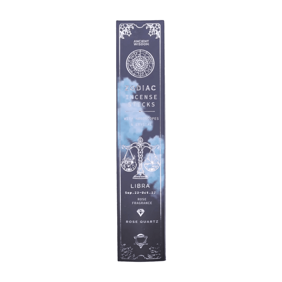 Libra Zodiac Crystal Incense — Rose - Zodiac Crystal Scents Incense - SIXTH HOUSE